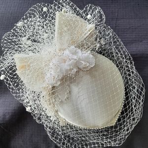 Vintage wedding hat, veil